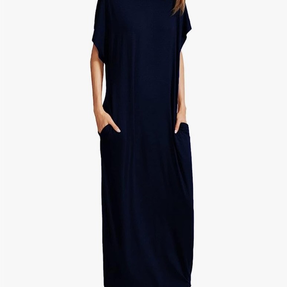 NWT short sleeve brown Maxi lounge dress. XL - Picture 7 of 10